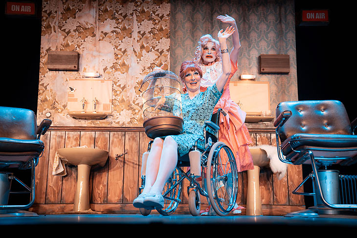 Bette und Joan: Desiree Nick, Anouschka Renzi Szenenfoto Landesbühne Rheinland-Pfalz Schlosstheater Neuwied ©Foto: Frank Zauritz